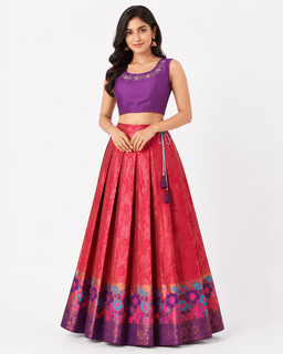 PATTUPAVADA AND BLOUSE thumbnail 1