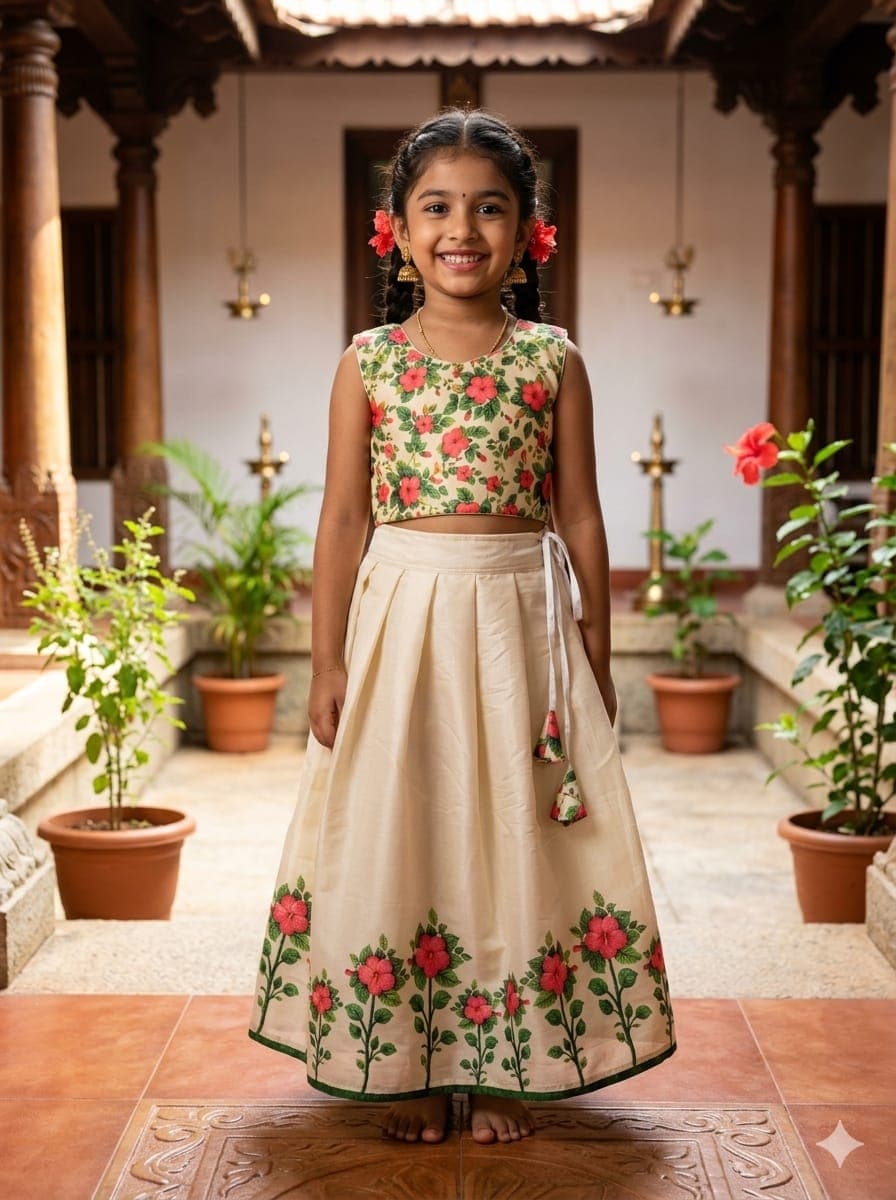 PATTUPAVADA AND BLOUSE(DY 8006)