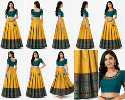 PATTUPAVADA AND BLOUSE thumbnail 3