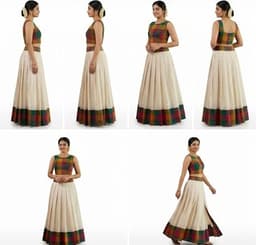 PATTUPAVADA AND BLOUSE thumbnail 3