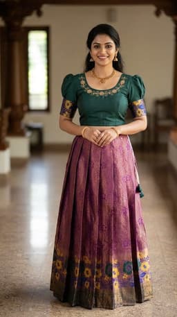 PATTUPAVADA AND BLOUSE (DY 8029) thumbnail 1