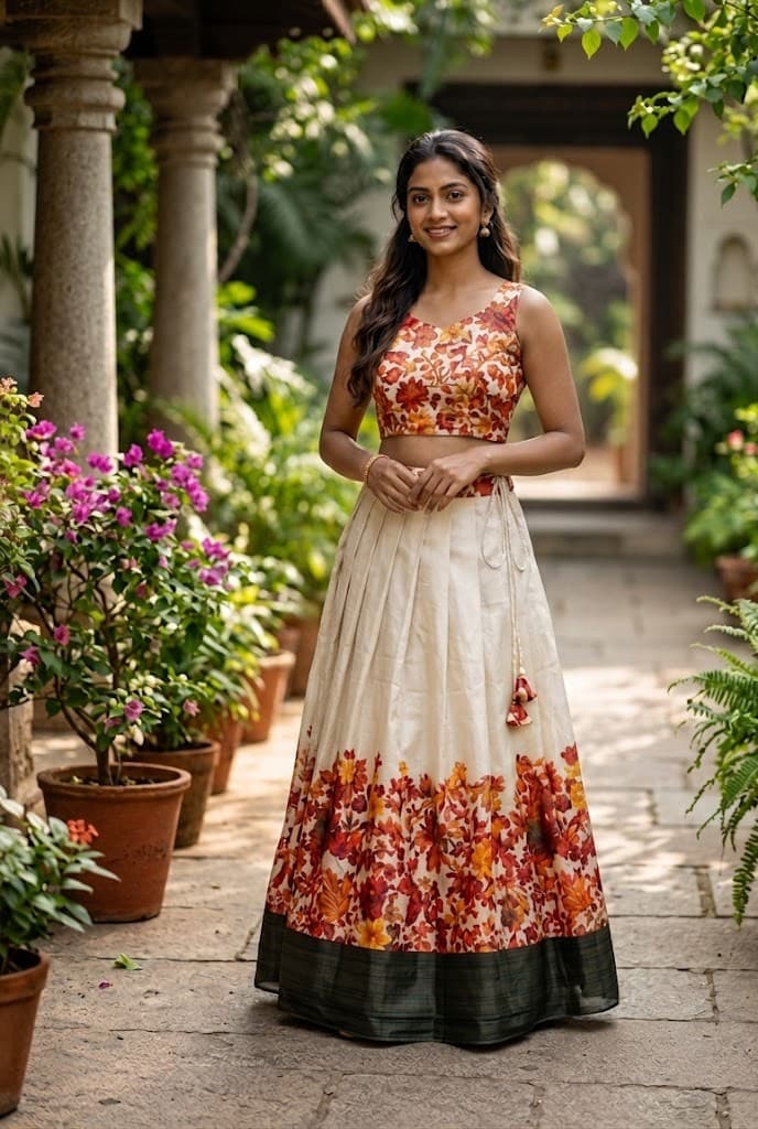 PATTUPAVADA AND BLOUSE