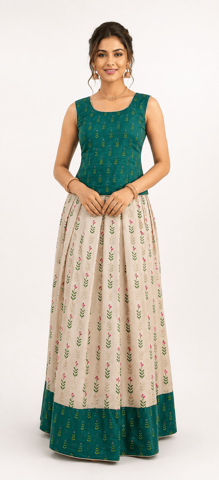 PATTUPAVADA AND BLOUSE