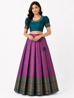 PATTUPAVADA AND BLOUSE thumbnail 1