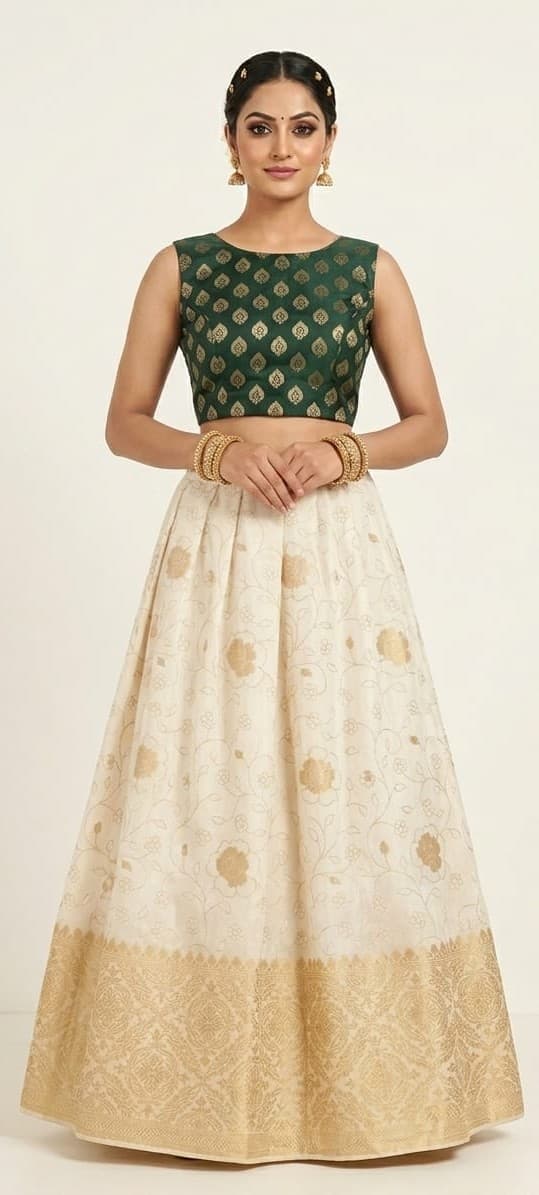 PATTUPAVADA AND BLOUSE — image 1