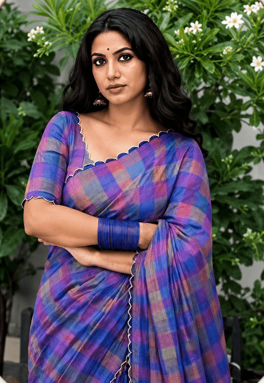 PREMIUM CHEX SAREE