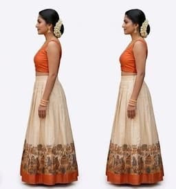 PATTUPAVADA AND BLOUSE thumbnail 3