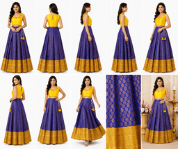 PATTUPAVADA AND BLOUSE thumbnail 3