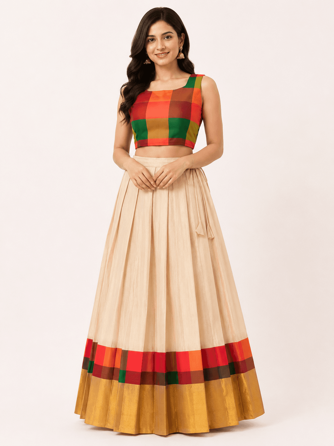PATTUPAVADA AND BLOUSE