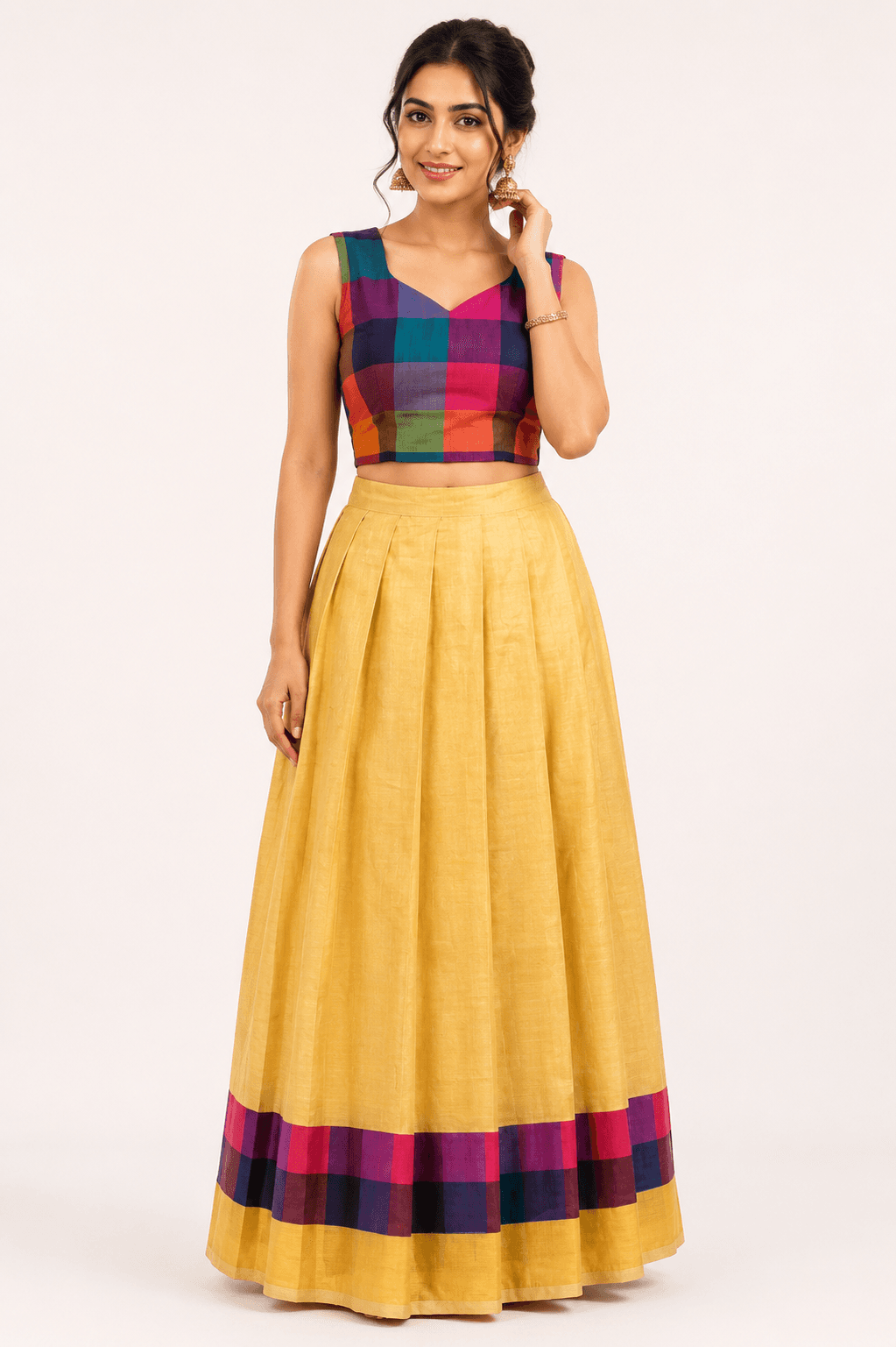 PATTUPAVADA AND BLOUSE