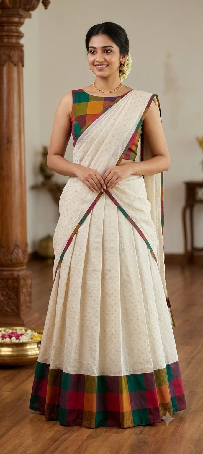 PATTUPAVADA AND BLOUSE