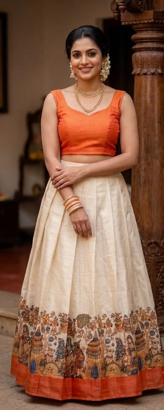 PATTUPAVADA AND BLOUSE — image 1