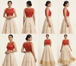 PATTUPAVADA AND BLOUSE thumbnail 3