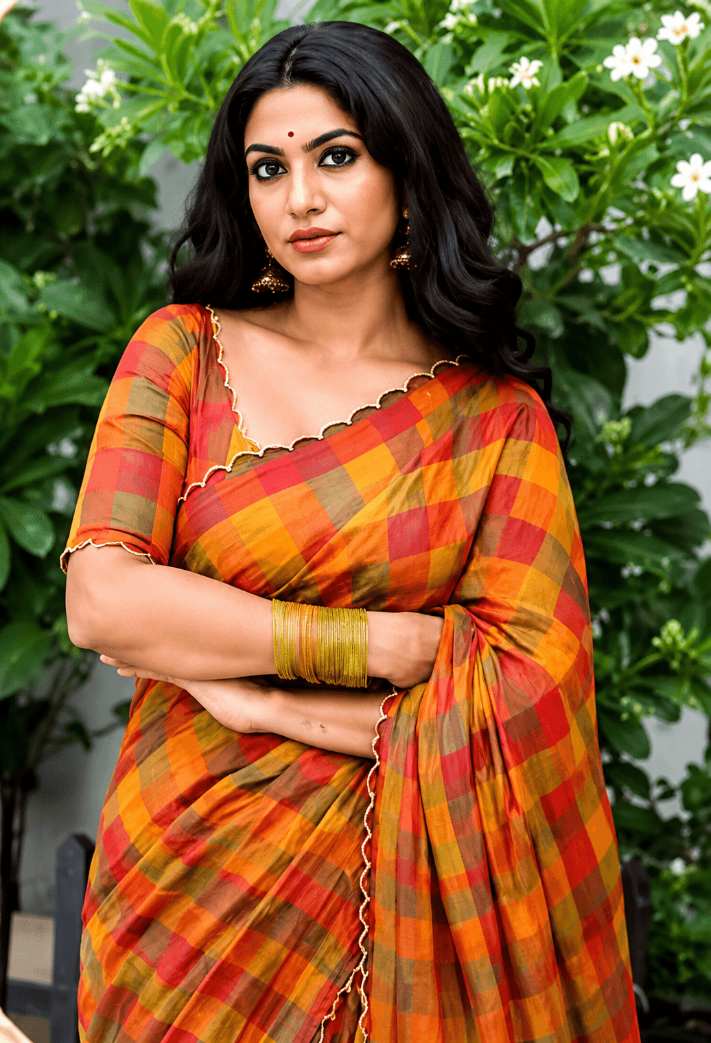 PREMIUM CHEX SAREE