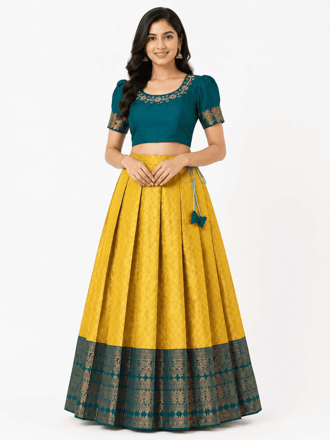PATTUPAVADA AND BLOUSE