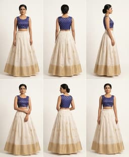 PATTUPAVADA AND BLOUSE thumbnail 3
