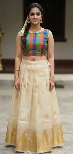 PATTUPAVADA AND BLOUSE thumbnail 1