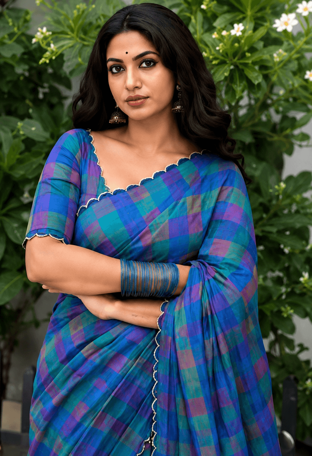 PREMIUM CHEX SAREE