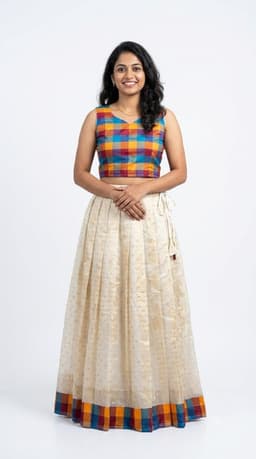 PATTUPAVADA AND BLOUSE thumbnail 1