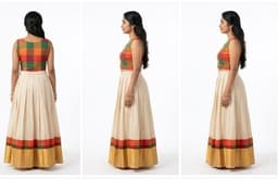 PATTUPAVADA AND BLOUSE thumbnail 2