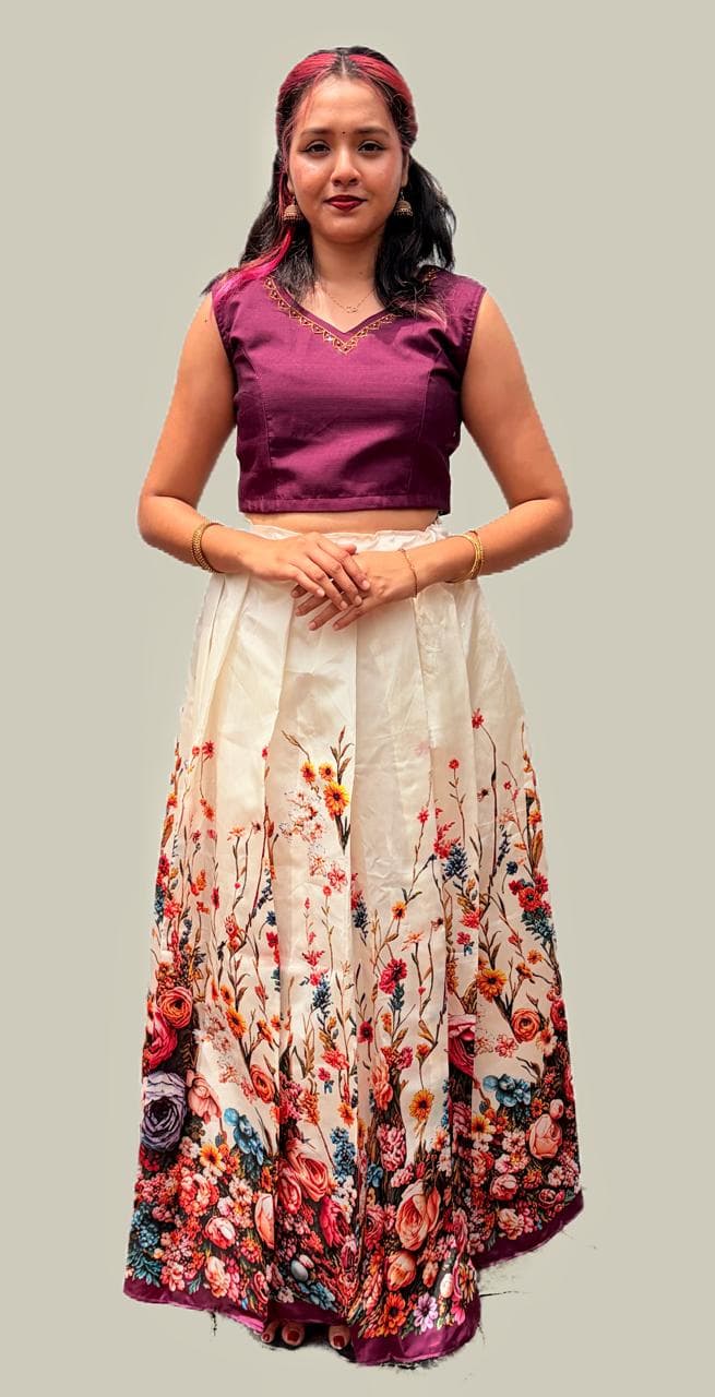 PATTUPAVADA AND BLOUSE (DY 8012)