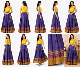PATTUPAVADA AND BLOUSE thumbnail 3